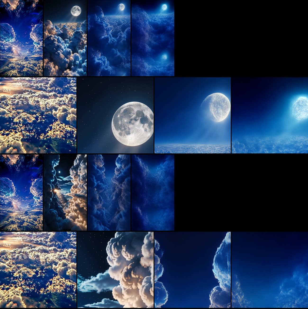 Full-frame comparison of the supersampling runs